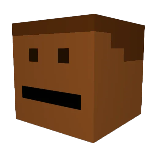 ItsPoulo Minecraft avatar head, 3D render