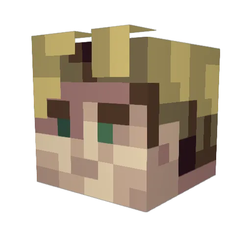 ItsPraedyth Minecraft avatar head, 3D render