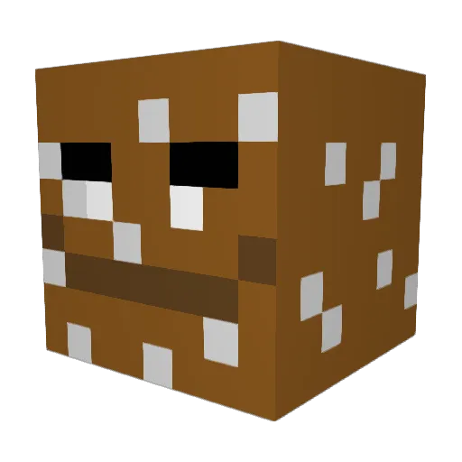ItsPretzell Minecraft avatar head, 3D render