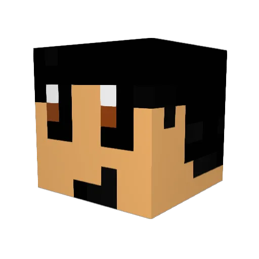 ItsPukiYT Minecraft avatar head, 3D render