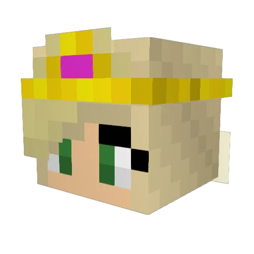 ItsQueenBee Minecraft avatar head, 3D render