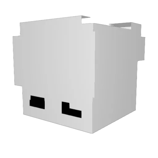 ItsRaPzz Minecraft avatar head, 3D render