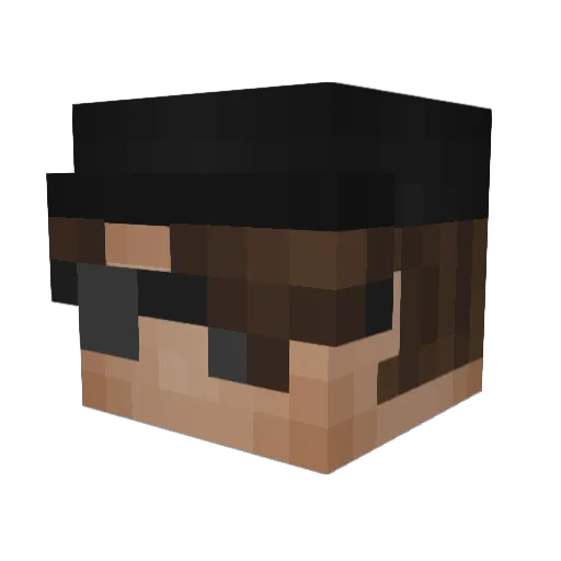 ItsRaccoonz Minecraft avatar head, 3D render