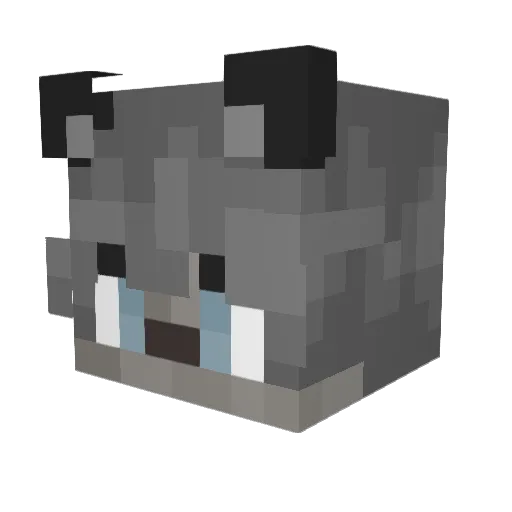 ItsRacon Minecraft avatar head, 3D render