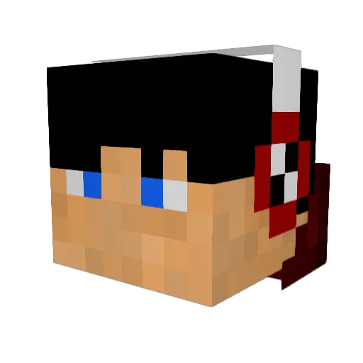 ItsReDo Minecraft avatar head, 3D render