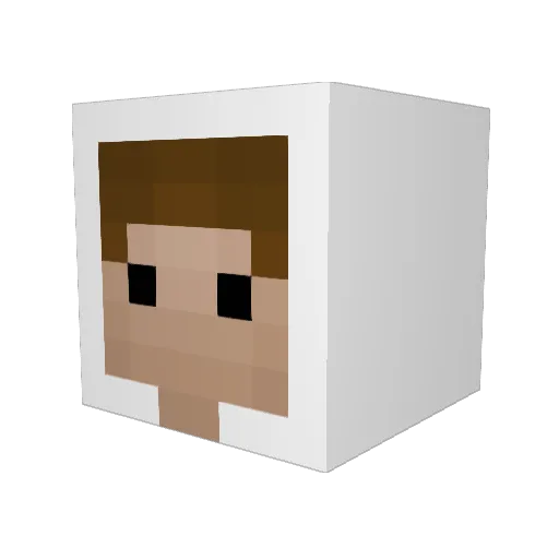 ItsRealMusya_TOP Minecraft avatar head, 3D render