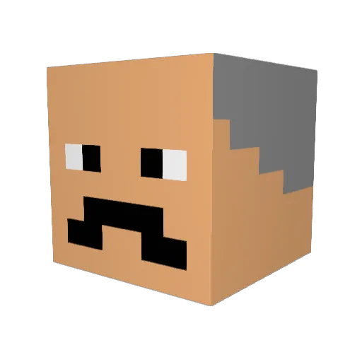 ItsReallySora Minecraft avatar head, 3D render