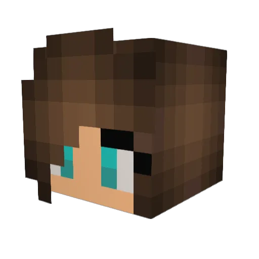 ItsRika Minecraft avatar head, 3D render