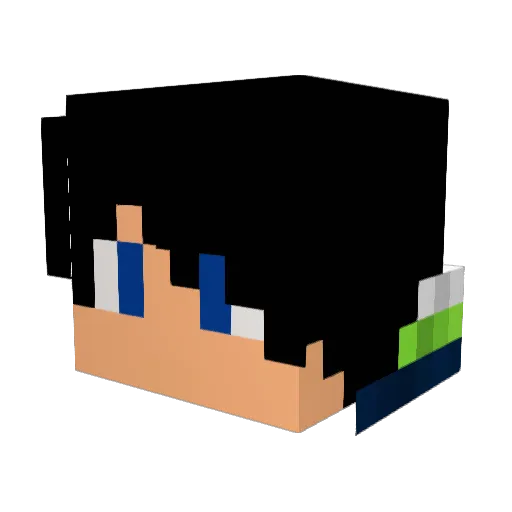 ItsRinaldo Minecraft avatar head, 3D render