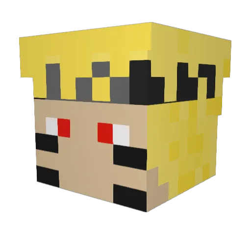 ItsRotte Minecraft avatar head, 3D render