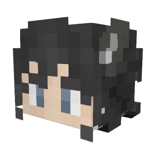 ItsRuneless Minecraft avatar head, 3D render