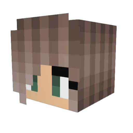 ItsRunnixFanGirl Minecraft avatar head, 3D render