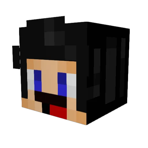 ItsSadra Minecraft avatar head, 3D render