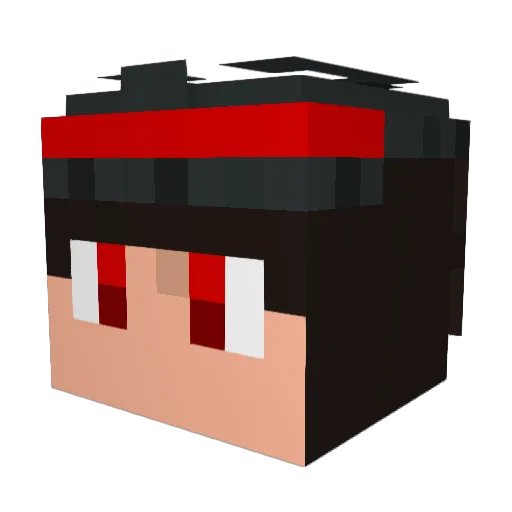 ItsSamTDM Minecraft avatar head, 3D render