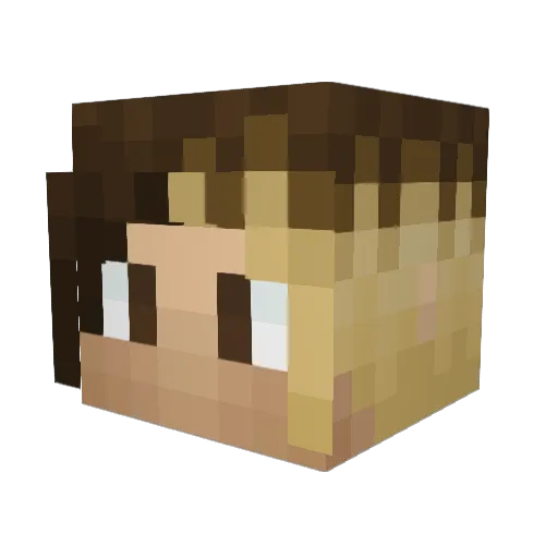 ItsSantamo Minecraft avatar head, 3D render