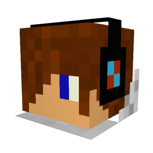ItsSebi Minecraft avatar head, 3D render