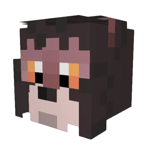 ItsSeras Minecraft avatar head, 3D render