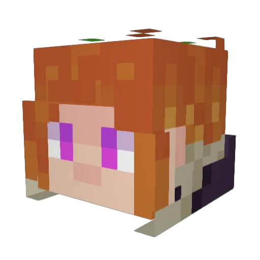 ItsShin Minecraft avatar head, 3D render
