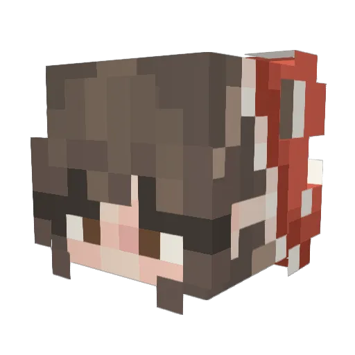 ItsShroomies Minecraft avatar head, 3D render