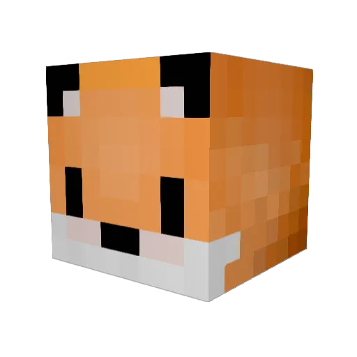 ItsSnowVixen Minecraft avatar head, 3D render