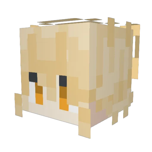 ItsSpoky Minecraft avatar head, 3D render