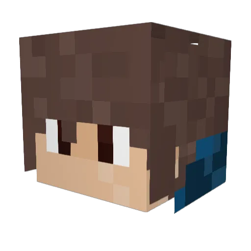 ItsSpork Minecraft avatar head, 3D render
