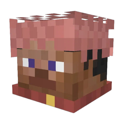 ItsStam Minecraft avatar head, 3D render