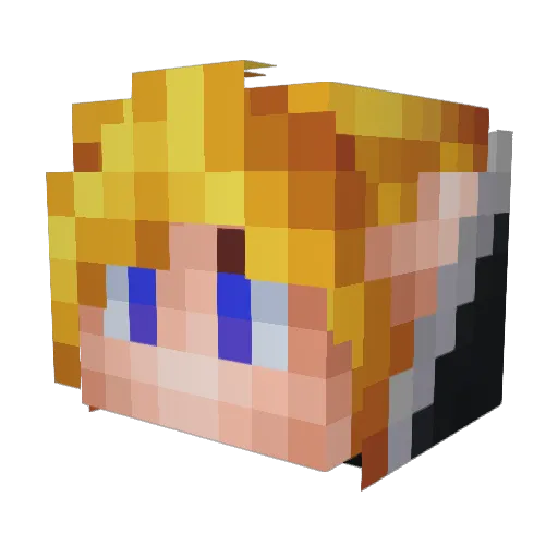 ItsSwixel Minecraft avatar head, 3D render