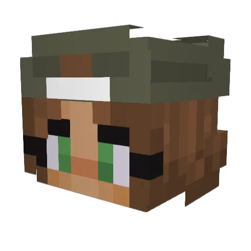 ItsTahliaa Minecraft avatar head, 3D render