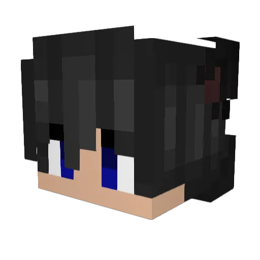 ItsTatePlaysMC Minecraft avatar head, 3D render