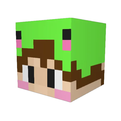 ItsThanaKay Minecraft avatar head, 3D render