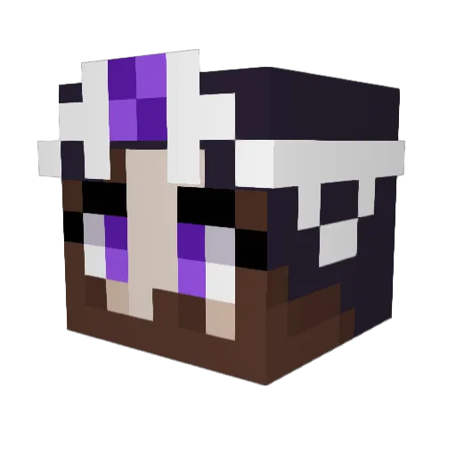 ItsTheViolet Minecraft avatar head, 3D render