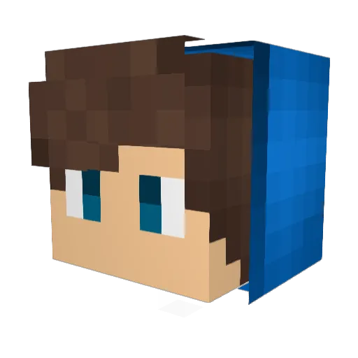 ItsThomasWorld Minecraft avatar head, 3D render