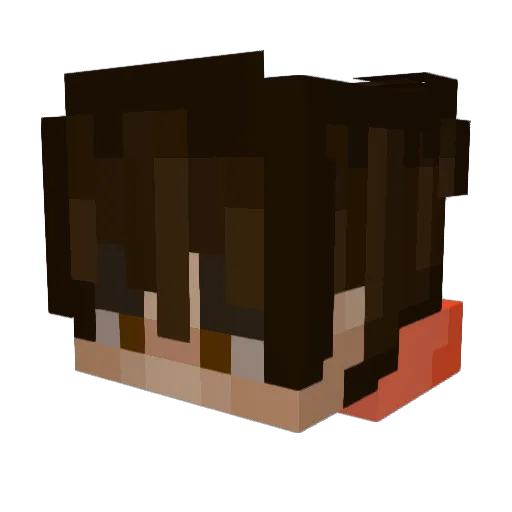 ItsTomaat Minecraft avatar head, 3D render