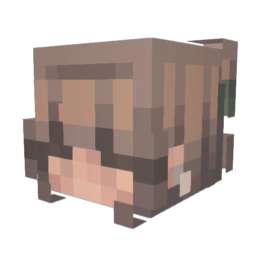 ItsTrishy Minecraft avatar head, 3D render