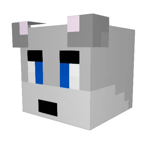 ItsTrissie Minecraft avatar head, 3D render