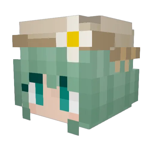 ItsTsuu Minecraft avatar head, 3D render