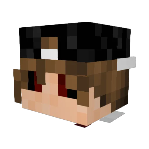 ItsTuffy Minecraft avatar head, 3D render