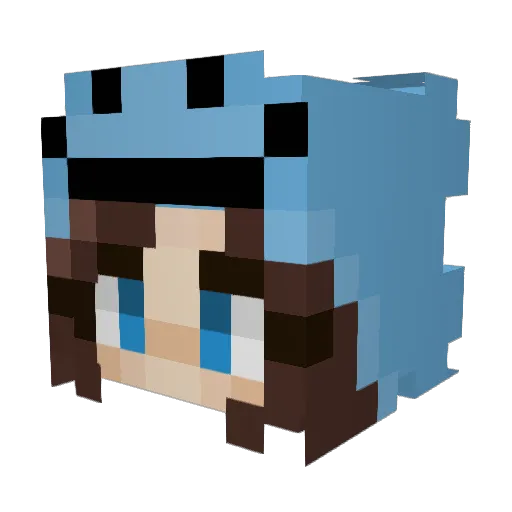 ItsTwinA Minecraft avatar head, 3D render