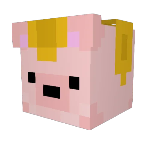 ItsUrsa Minecraft avatar head, 3D render