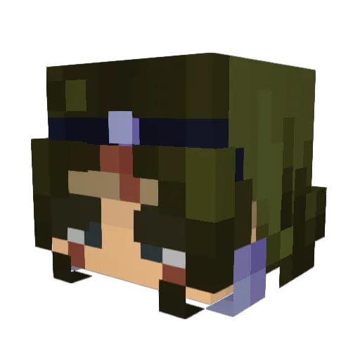 ItsUrubuzinho Minecraft avatar head, 3D render