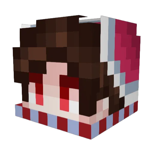 ItsVERTTI Minecraft avatar head, 3D render