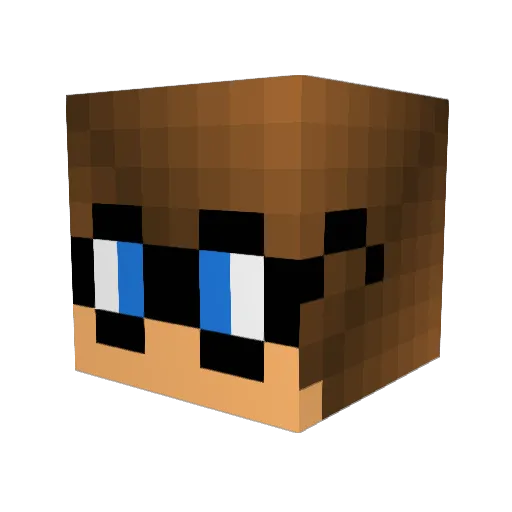 ItsVaas Minecraft avatar head, 3D render
