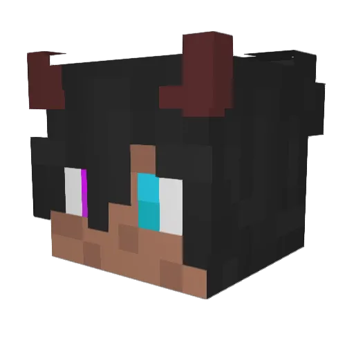 ItsVapix Minecraft avatar head, 3D render