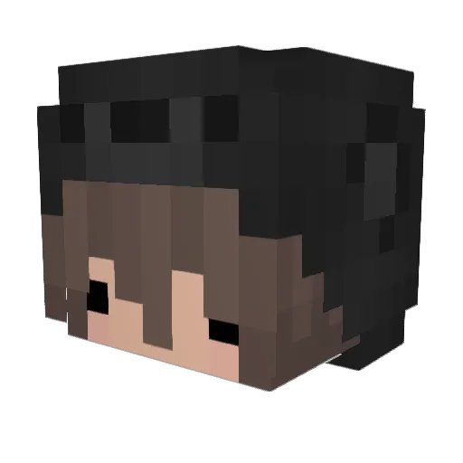 ItsVero Minecraft avatar head, 3D render
