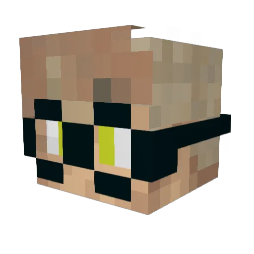 ItsVileh_ Minecraft avatar head, 3D render