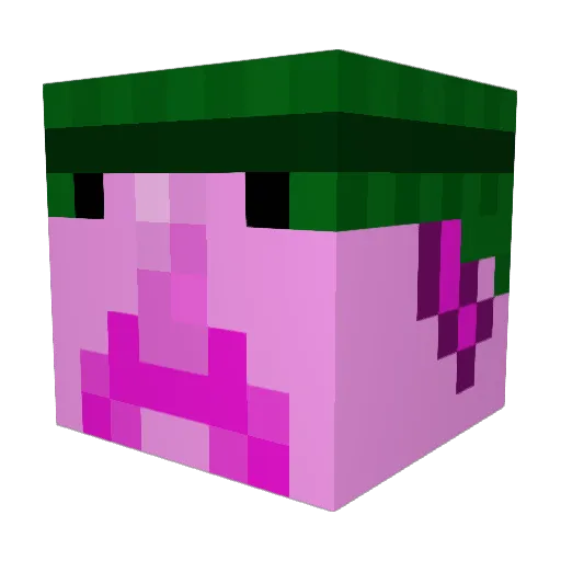 ItsW0bble Minecraft avatar head, 3D render