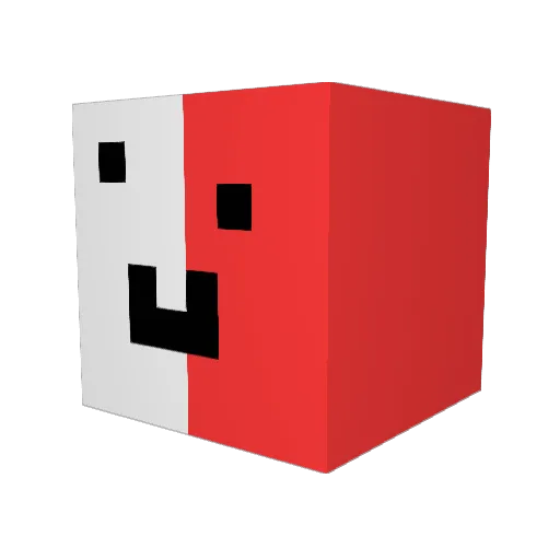 ItsWaqter Minecraft avatar head, 3D render