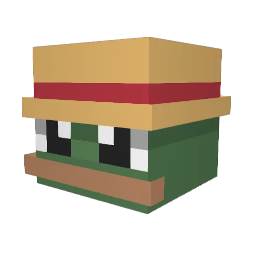 ItsYaBoiHades Minecraft avatar head, 3D render