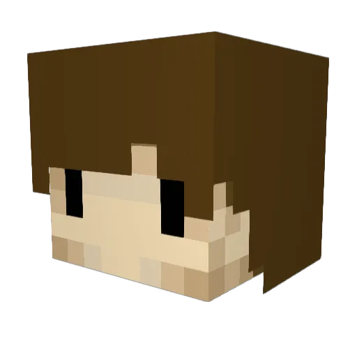 ItsYaBoiWhite Minecraft avatar head, 3D render